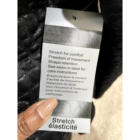 ✨HOST PICK✨ Samuel Dong Black Alligator Jacquard A-line Coat - Sz L (Boutique) - Picture 6 of 7